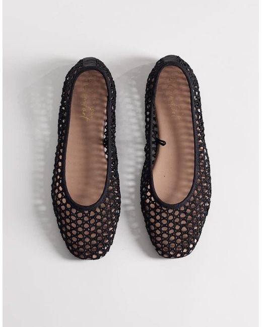 New Look White Mesh Ballet Flats