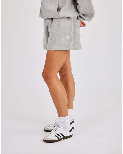 CERNUCCI Gray Embroidered C Shorts