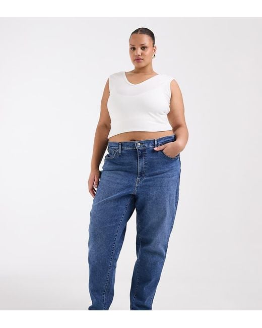 Levi's Blue Plus High Waisted Mom Jean