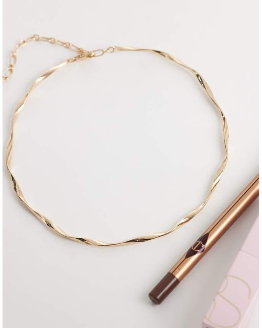 ASOS White Twisted Torque Choker