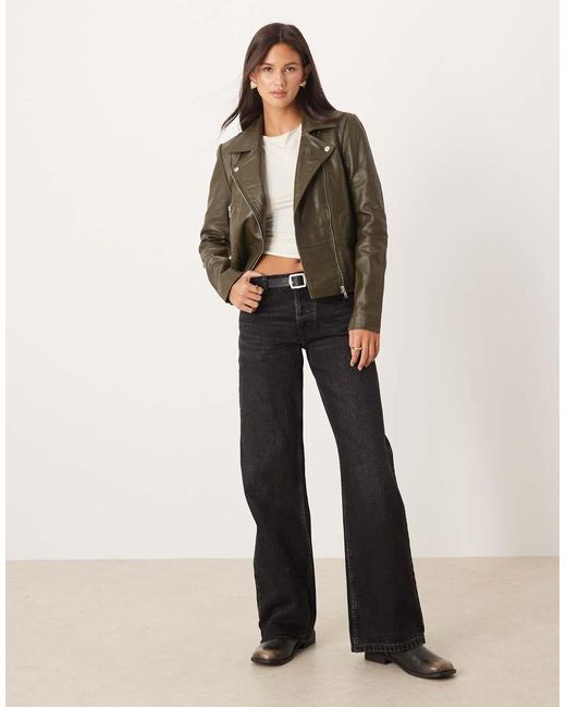 Giacca Biker Premium di Y.A.S in Brown