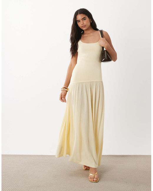 asymmetric drop waist dress Mango Scoop Neck Maxi in Natural Finished with a drop 50%-Off-BF2025 Black Pearl Embellished A Color:Gunmetal*