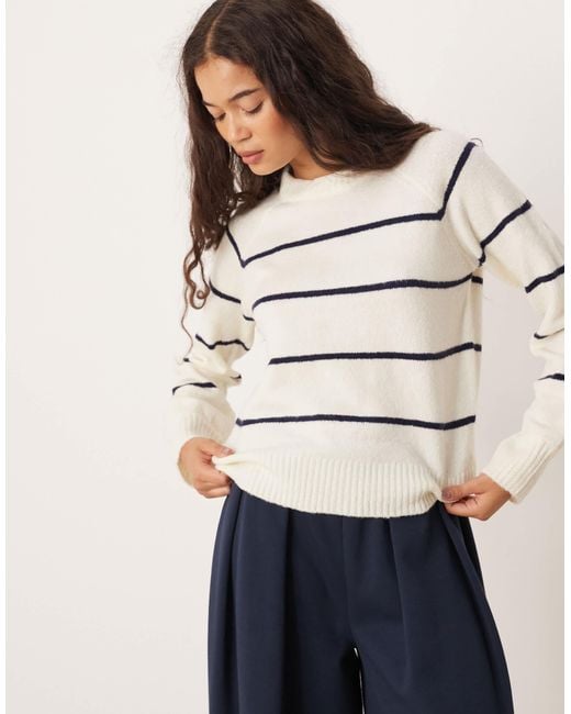 Brave Soul Natural Knitted Crew Neck Jumper
