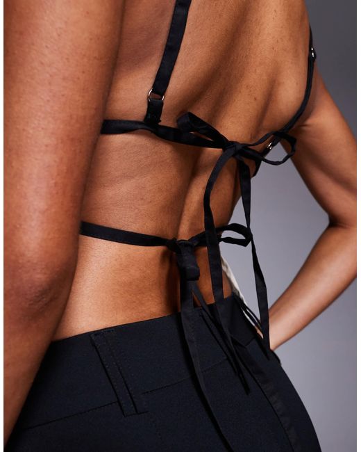 Princess Polly Natural Cami Open Tie Back Top