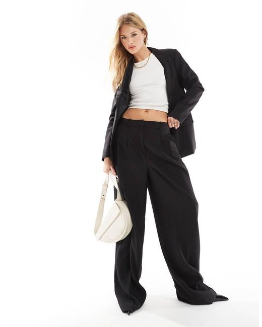 Vero Moda Black Rita Tailored Wide Leg Dad Trouser Co-Ord