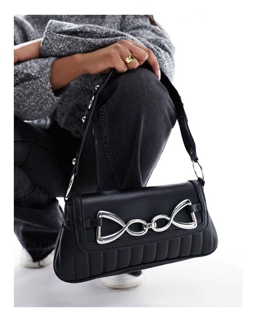 ASOS Gray Snaffle Shoulder Bag