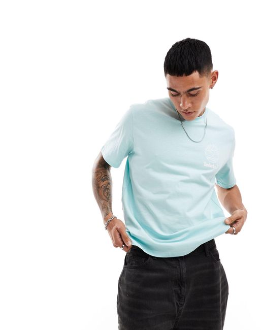 Timberland – camo – oversize-t-shirt in Gray für Herren