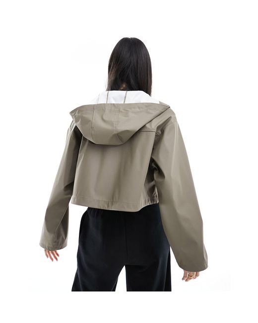 ASOS Cropped Rain Jacket With Hood Lyst