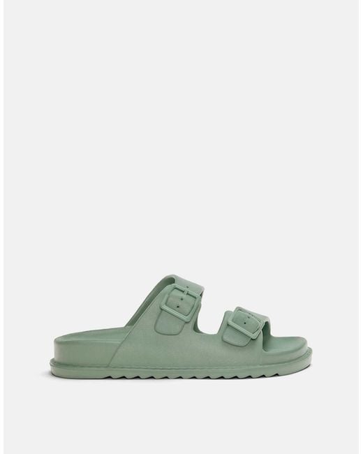 Sandales en caoutchouc avec boucle Pull&Bear pour homme en coloris Green