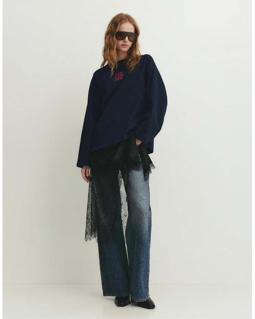 Pull&Bear The Met Blue T-shirt