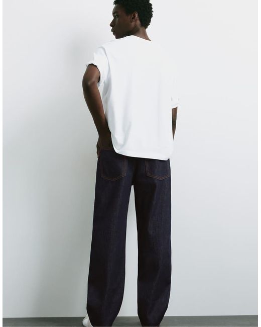Pull&Bear Baggy Jeans in het White voor heren