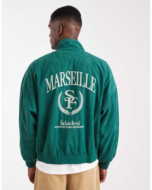 ASOS Green Overszed Track Jacket for men