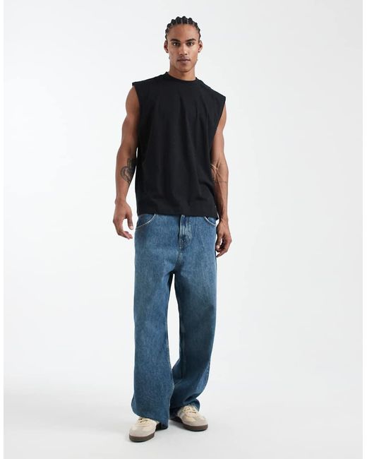 ASOS Set Van 2 Oversized Basic Tanktops in het Black voor heren