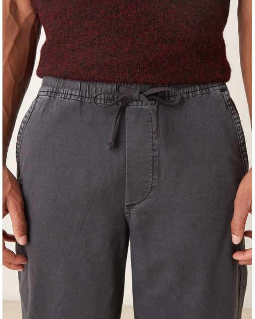 Pantalones Chinos Negros Sin Cierres De Abercrombie & Fitch de hombre de color Black