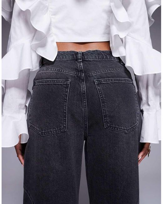 Jeans A Cilindro Con Fondo Regolabile Lavaggio di ASOS in Blue