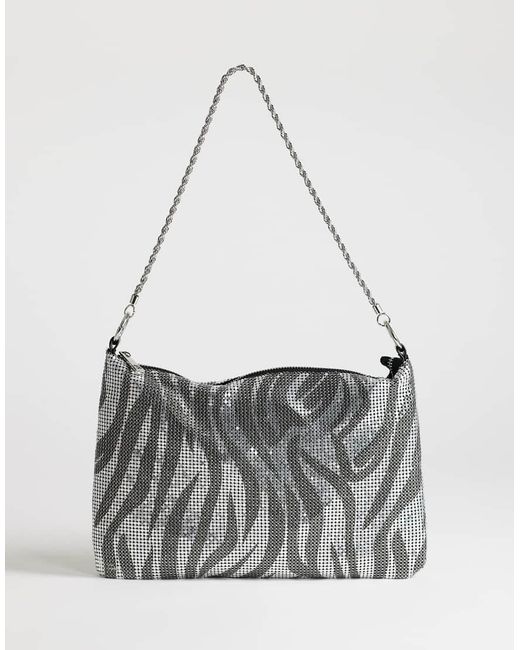 TOPSHOP Jackson Kleine Schoudertas Met Versiering in het Gray
