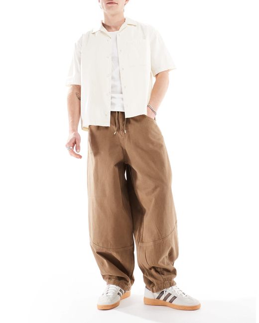 ASOS – weite oversize-hose in Natural für Herren