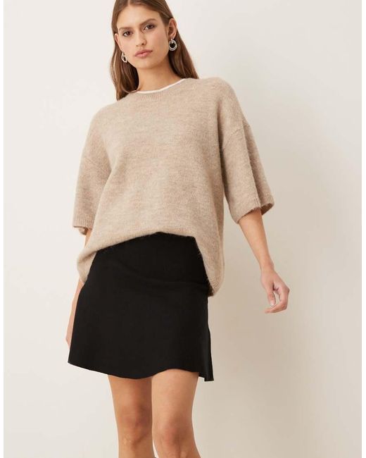 Mango Natural Flared Mini Skirt