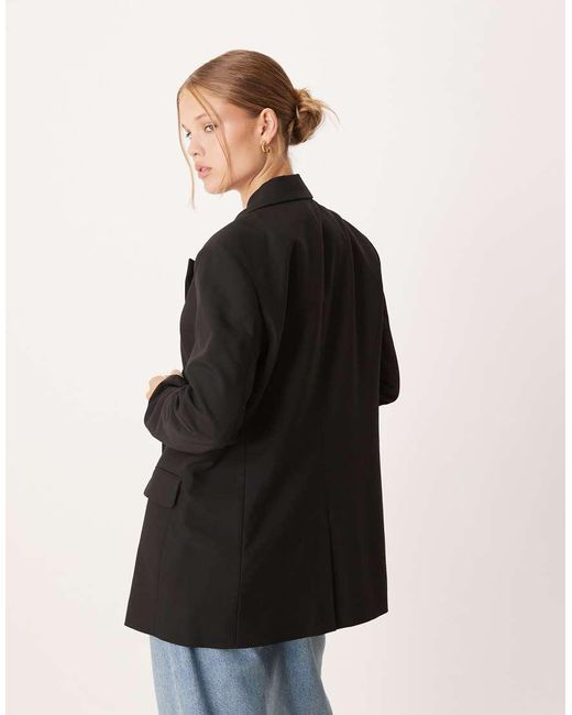 ASOS Black Double Breasted Blazer