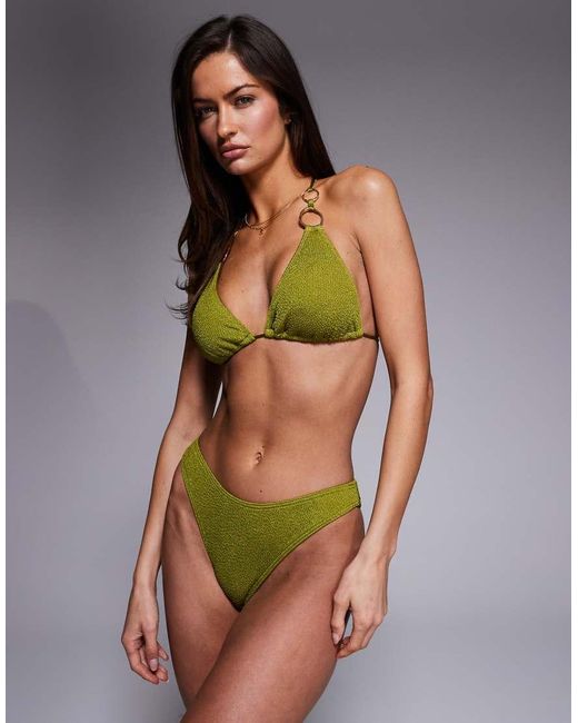 South Beach Green Tieside Bikini Bottom