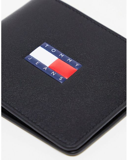 Tommy Hilfiger Black Heritage Leather Cc Wallet for men