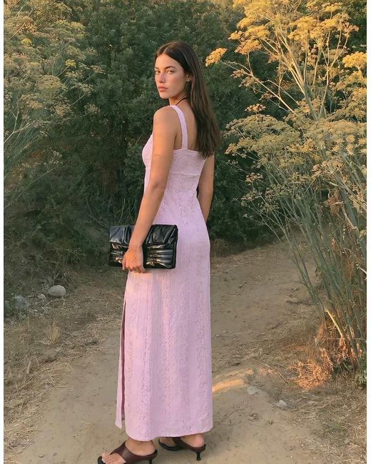 Vero Moda Pink Broderie Cami Maxi Dress