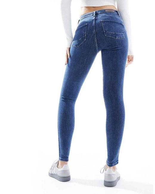 ONLY Blue Pushup Skinny Jeans