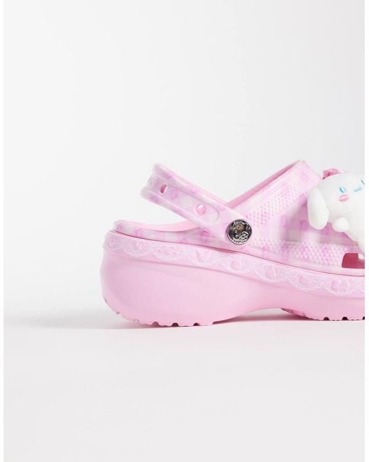 CROCSTM Pink Hello Kitty Classic Platform Clogs