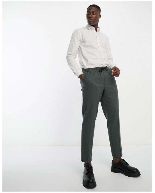 New Look Nette Broek Met Elastische Taille in het Wit voor heren | Lyst NL