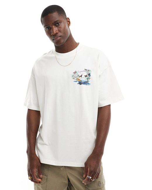 T-shirt à imprimé tropical Good For Nothing pour homme en coloris White