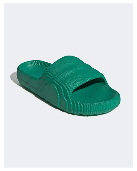 Adidas Originals Green Adilette Slides for men