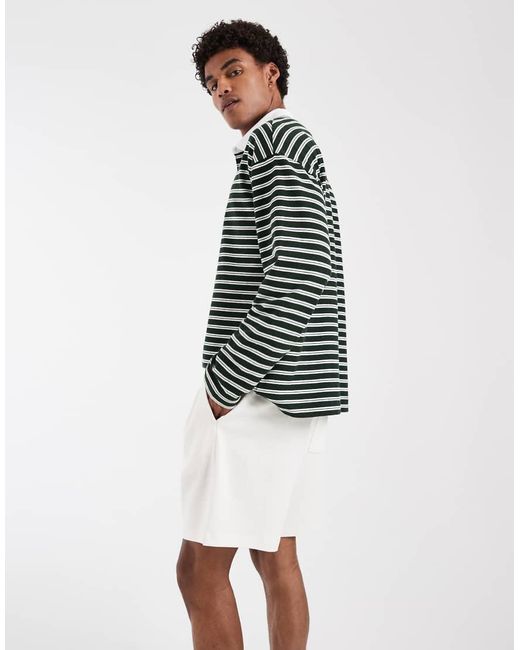 ASOS White Circular Design Collection Pleated Oversized Jersey Shorts for men