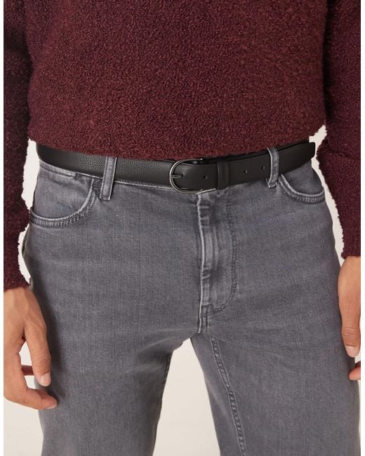 Mango – gürtel aus leder in Black für Herren