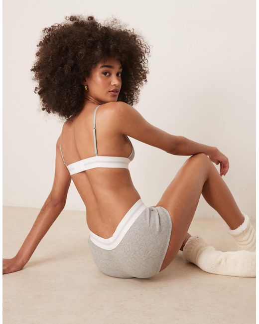 Calvin Klein Brown Modal Rib Unlined Triangle Bra