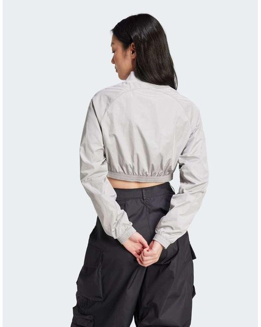 Adidas Originals Gray Adicolor Teamgeist Cropped Track Top
