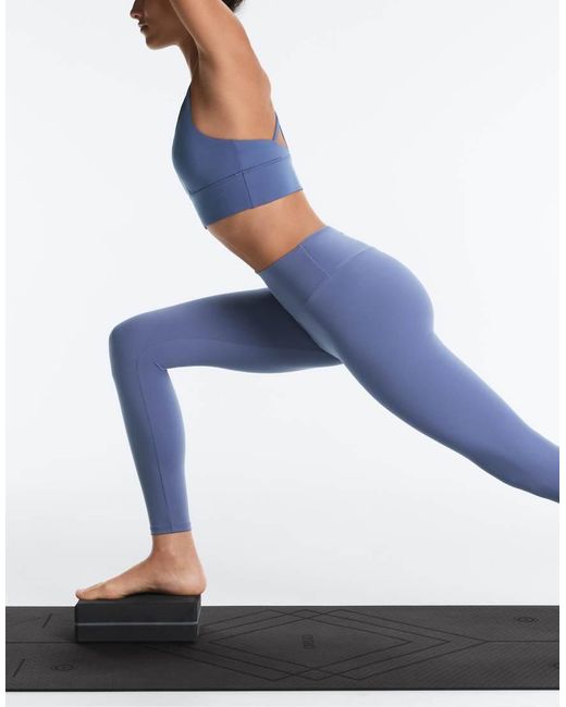 Oysho Blue Comfortlux High-rise Ankle-length leggings