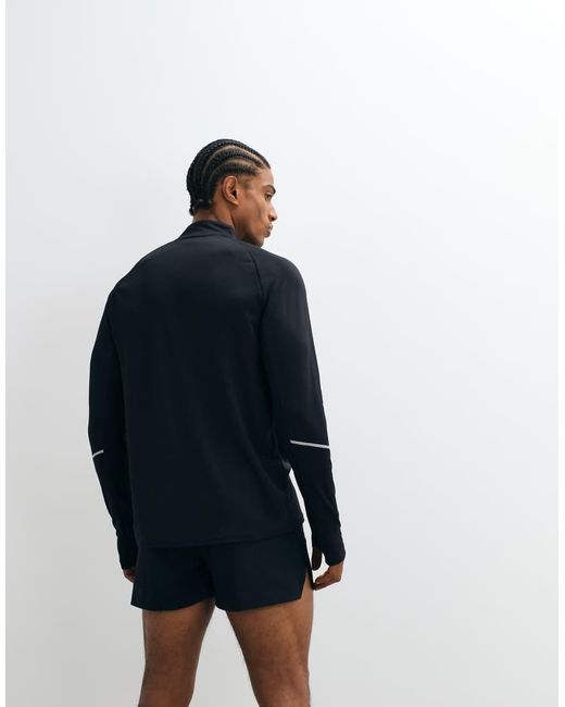 Nike Blue Miler Dri-Fit Half Zip Long Sleeve Top for men