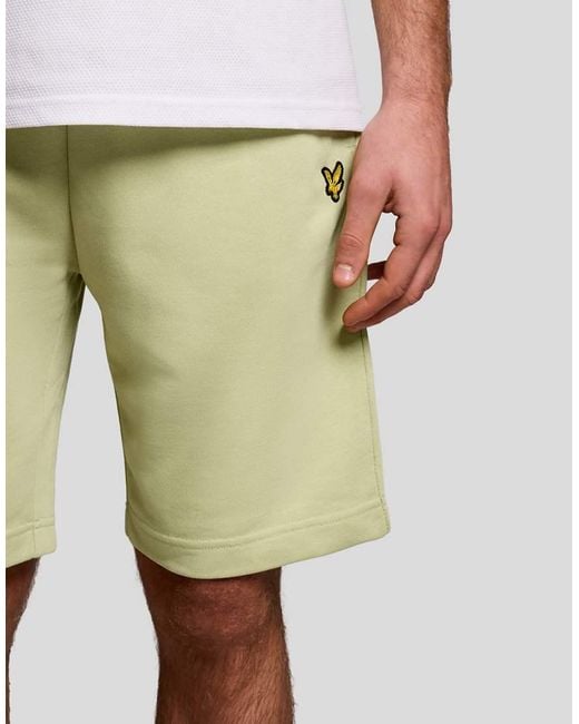 Lyle & Scott Green Mid Bottoms Sweat Short for men