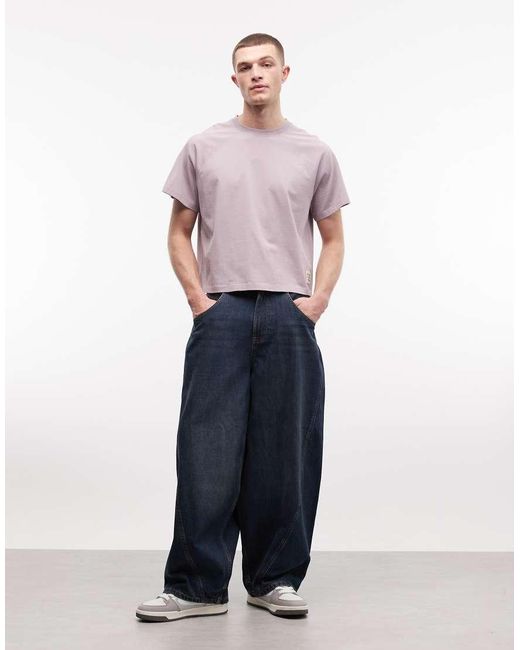 Collusion Purple Circular Design Collection Heavy Weight Tee for men