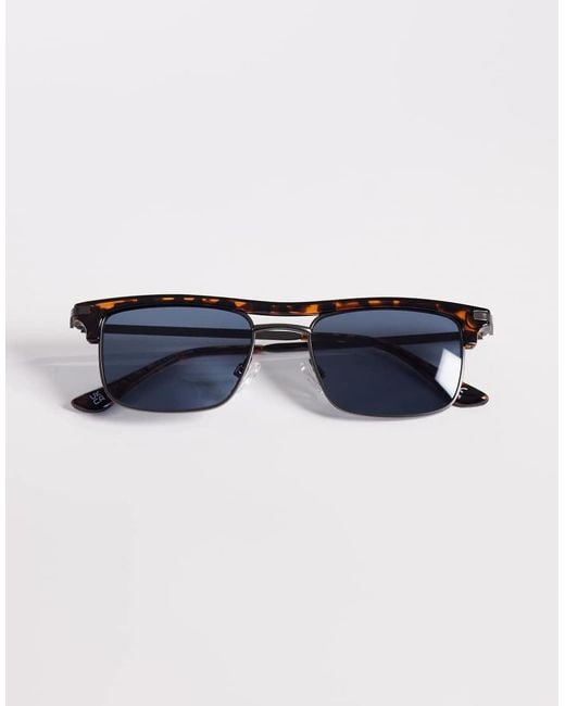 ASOS Blue Retro Sunglasses for men
