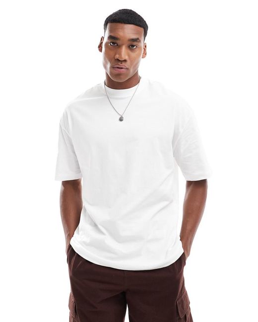 River Island White Oversized T-shirt for men
