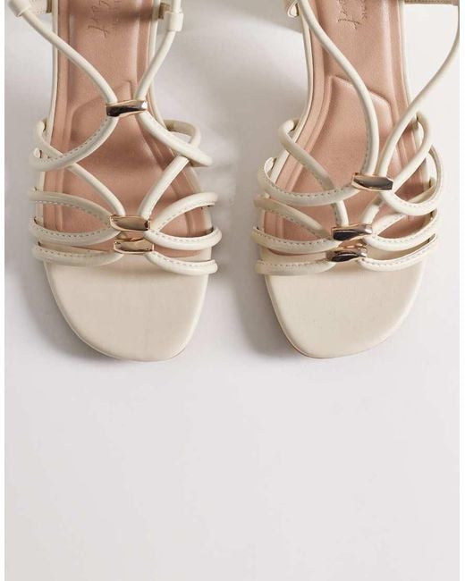New Look Natural Metal Detail Block Heeled Sandal
