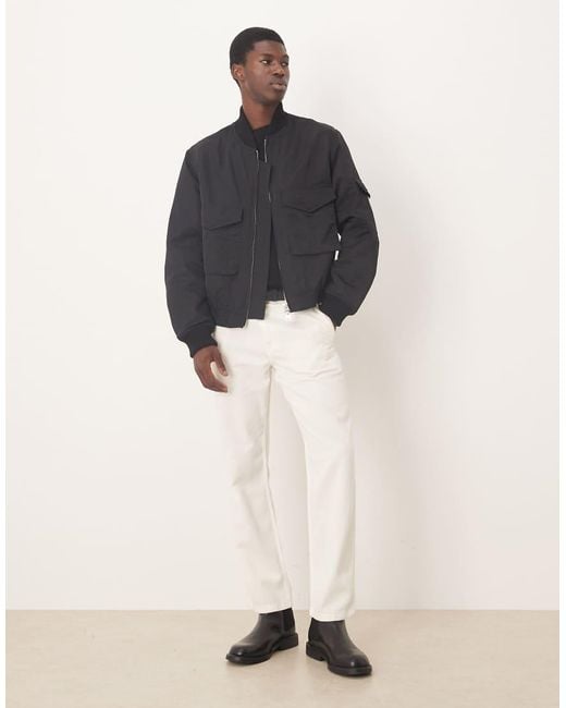 ARKET Blue Bomber Jacket With Workwear Pockets for men