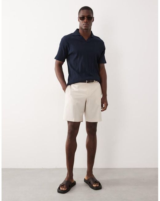 ASOS Blue Slim Fit Notch Polo for men