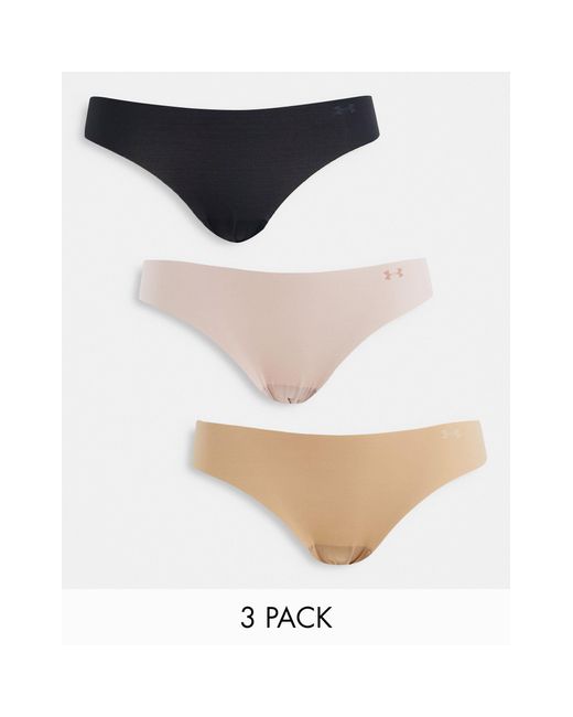 Under Armour 3 Pack Sports Thongs | Lyst
