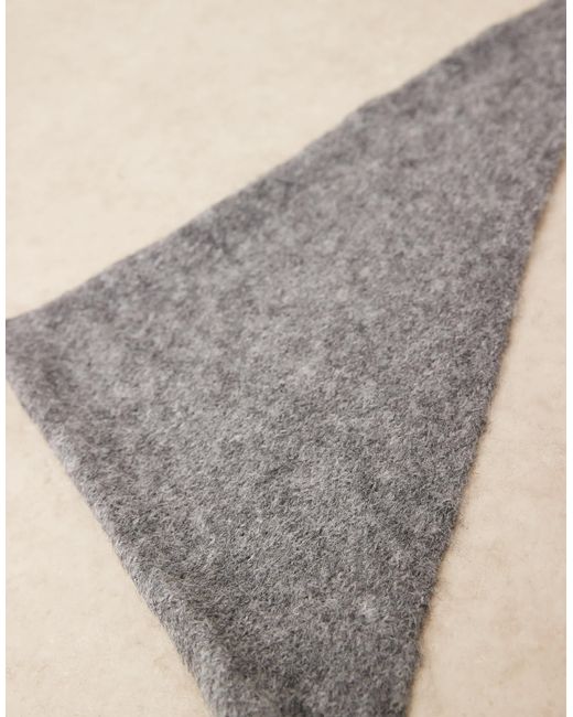 ASOS Gray Knitted Small Triangle Scarf