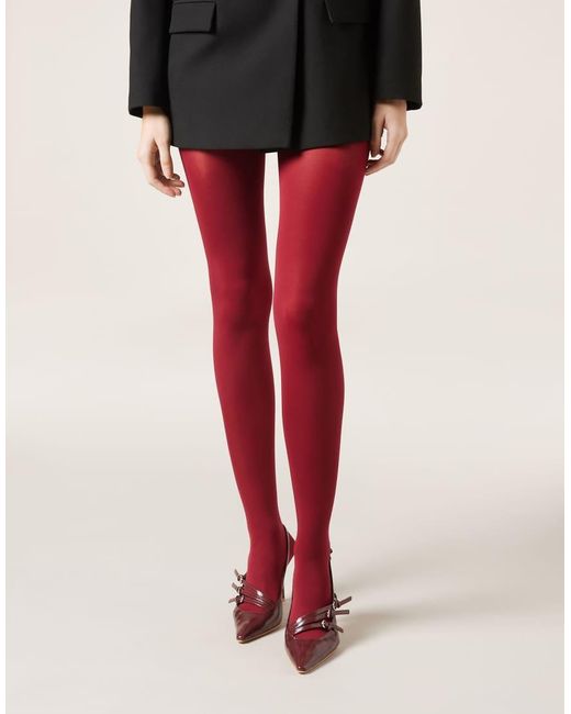 Calzedonia Red 50 Den Total Comfort Soft Touch Tights