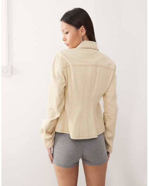 Lioness Natural Rider Cinch Detail Denim Jacket