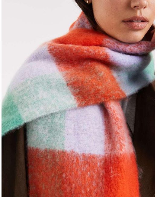 Pieces Red Medium Super Soft Tassle Scarf