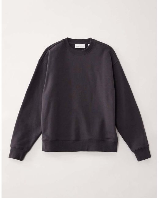 ASOS COLLECTIVE Blue Oversized Super Heavyweight Crew for men
